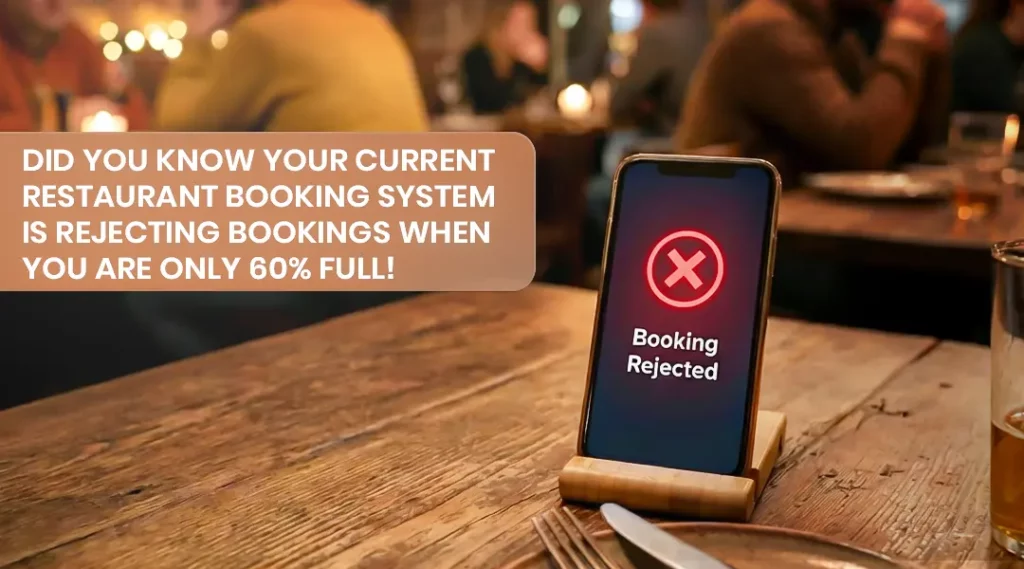 Did you know your Current Restaurant Booking System is rejecting bookings when you are only 60% Full!